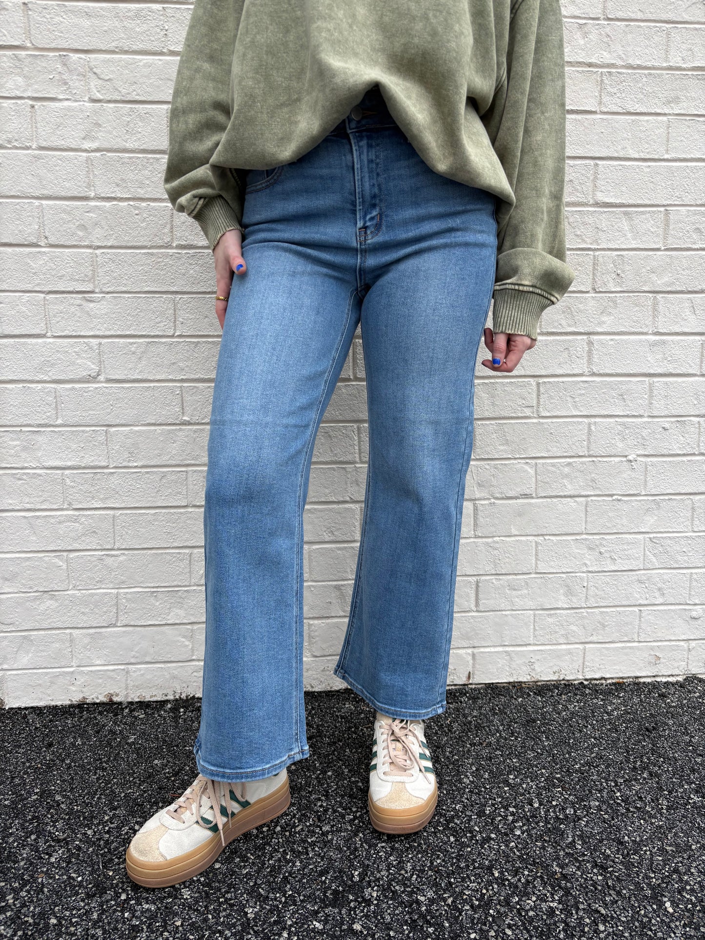Slim Wide Leg Denim