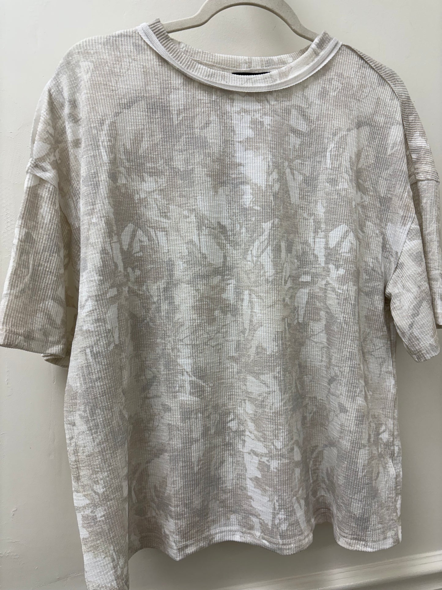 Camo Ribbed Oversized Tee
