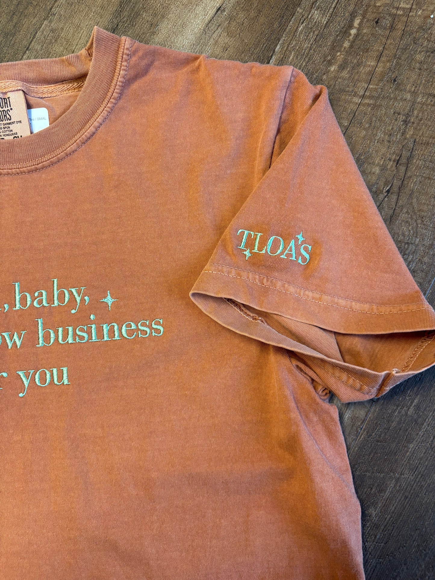 Show Business Rust Embroidered Tee