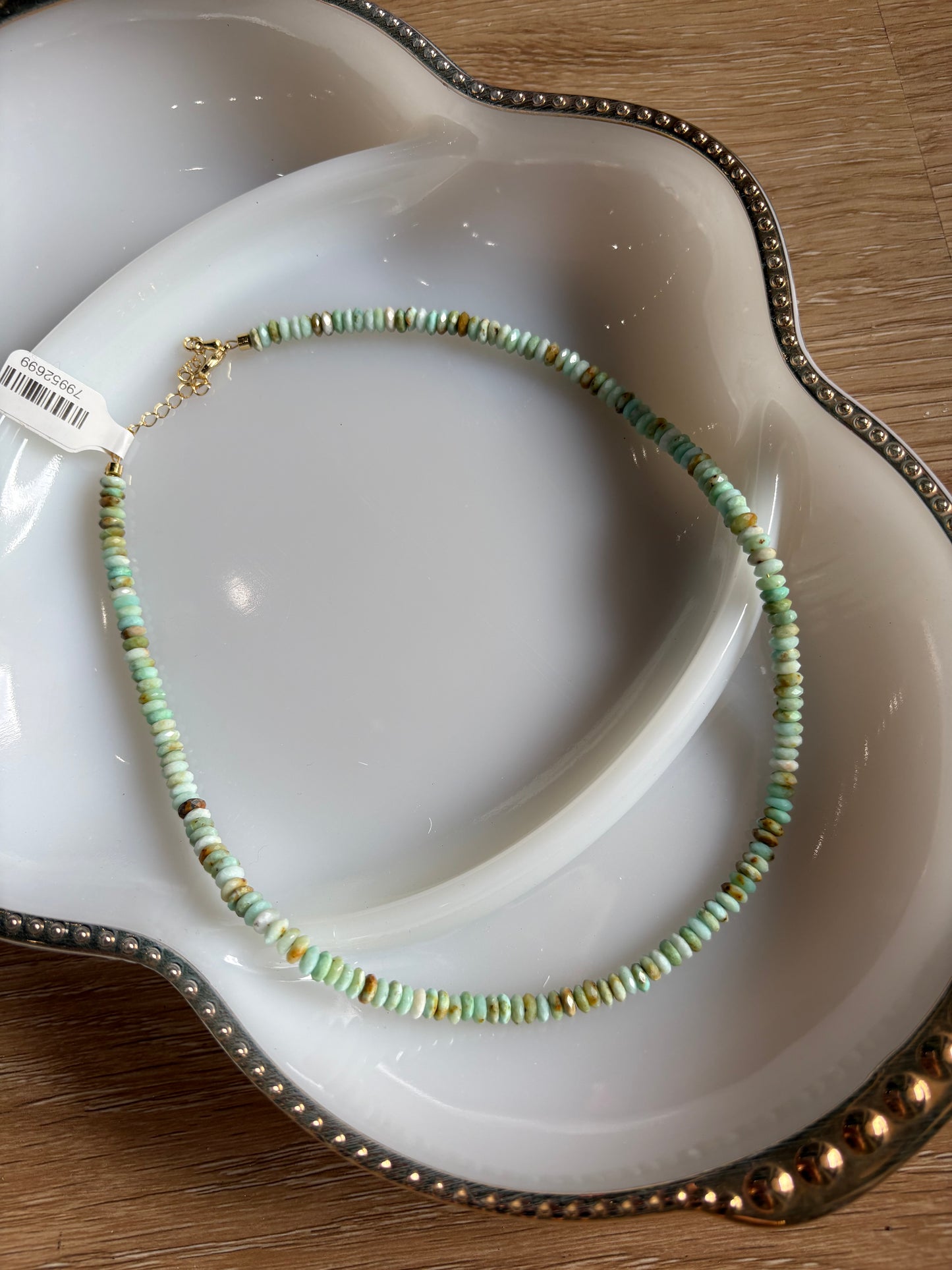 16K Amazonite Gemstone Necklace