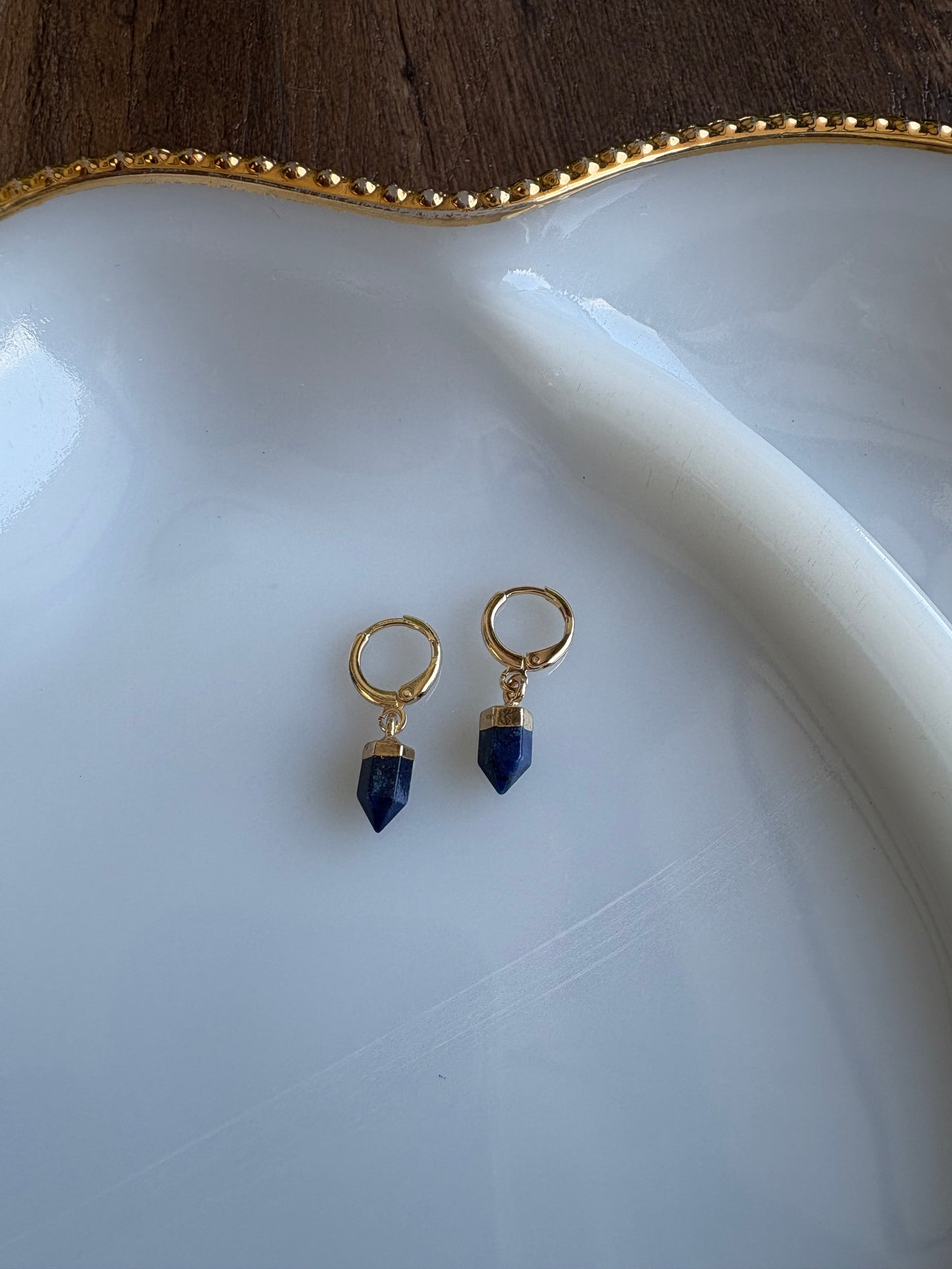Lapis Lazuli Huggie Earring
