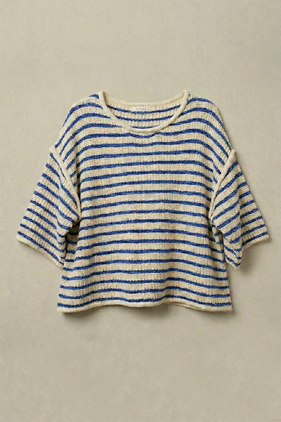 Sailor Blue Striped Knit Blouse