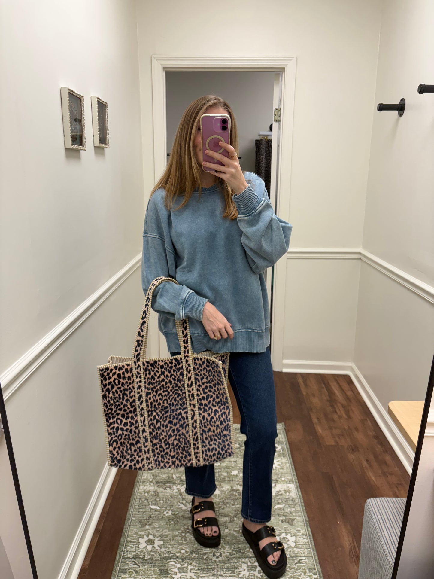 Leopard Quilted Tote Bag
