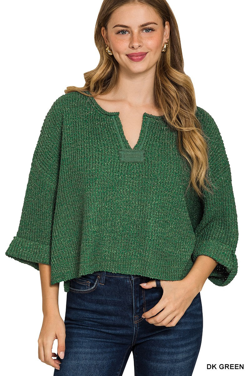 Wren Emerald Green Sweater Top