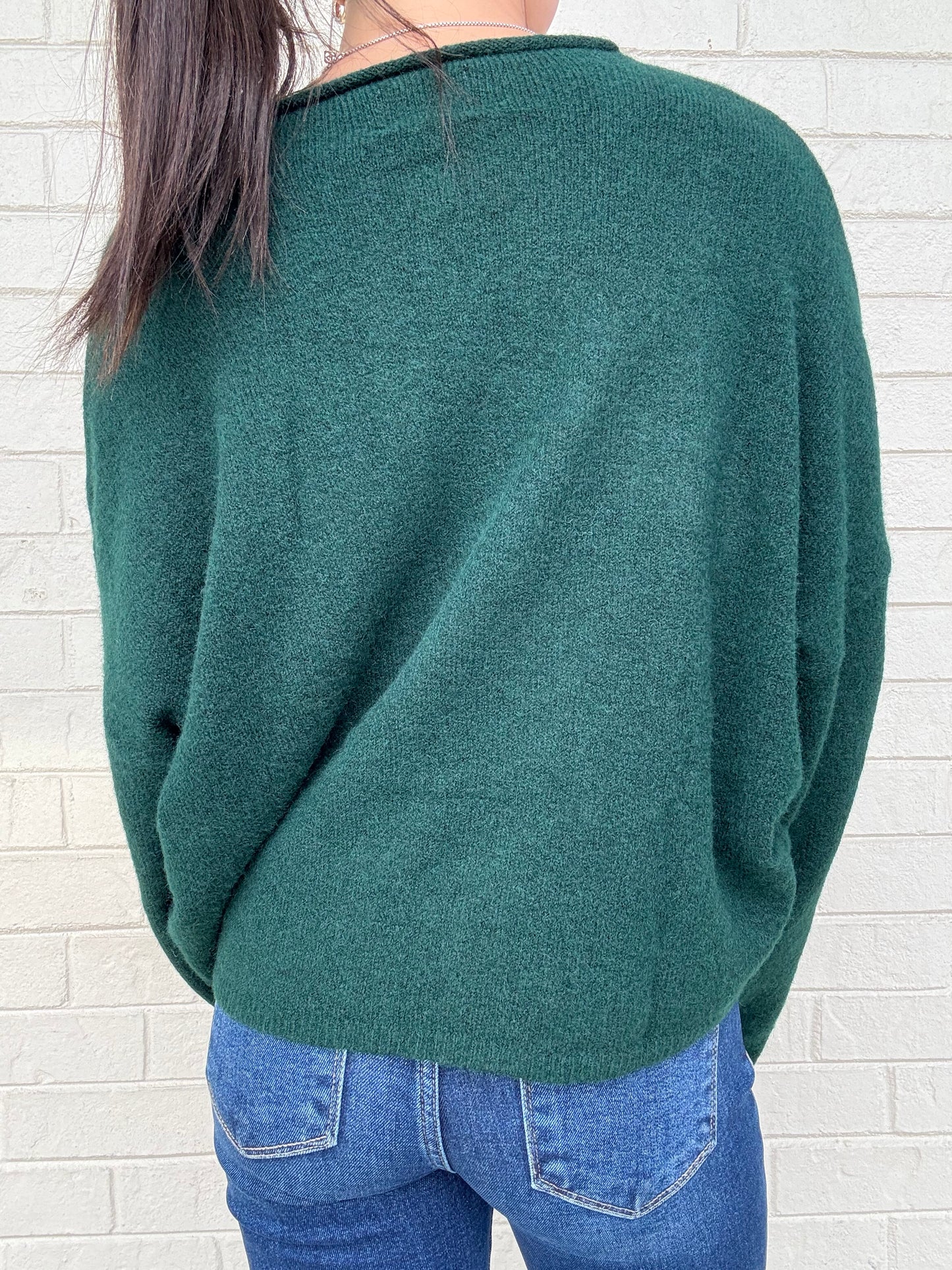 Forest Green Piper Cardigan