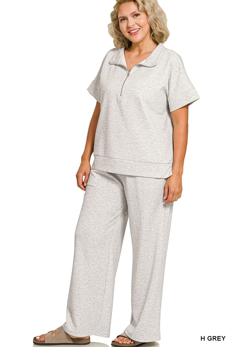 Grey Scuba Pants Set