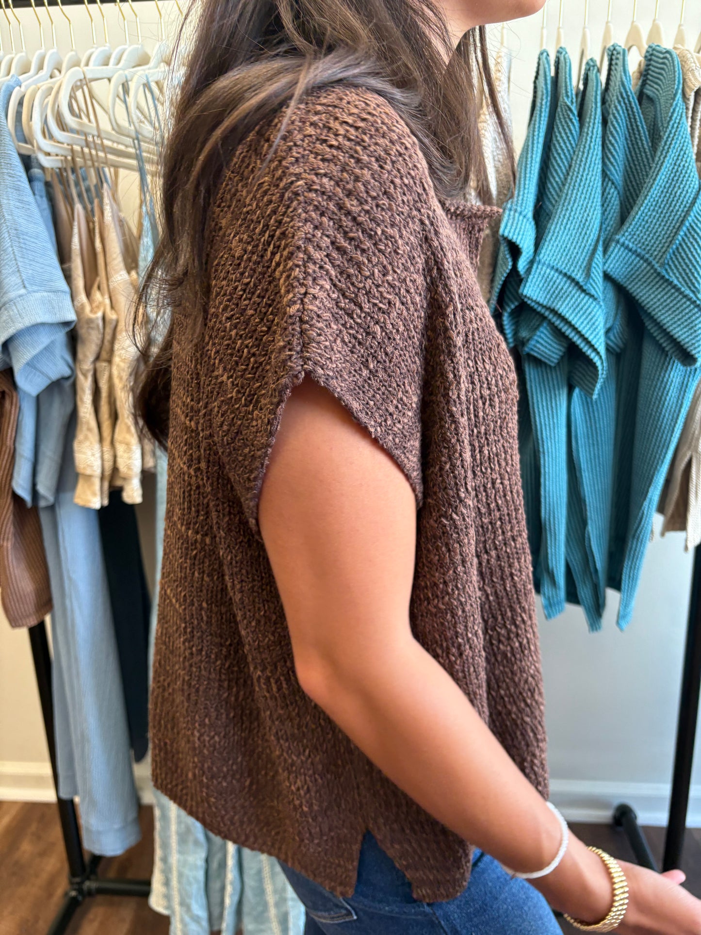 Jules Brown Sweater Top