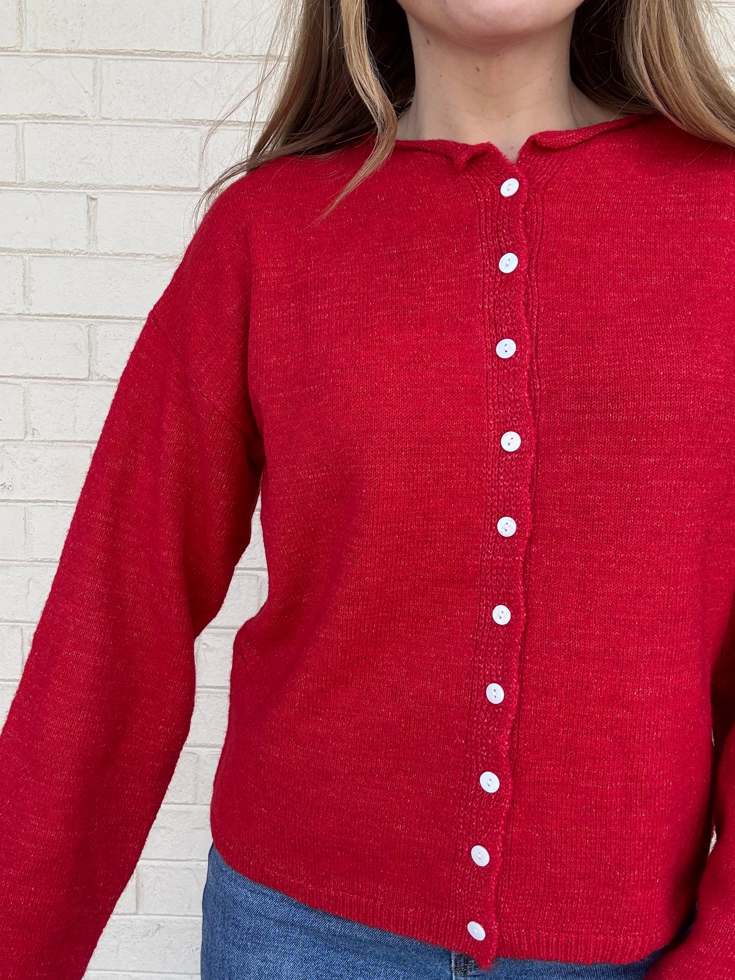 Jacie Red Cardigan
