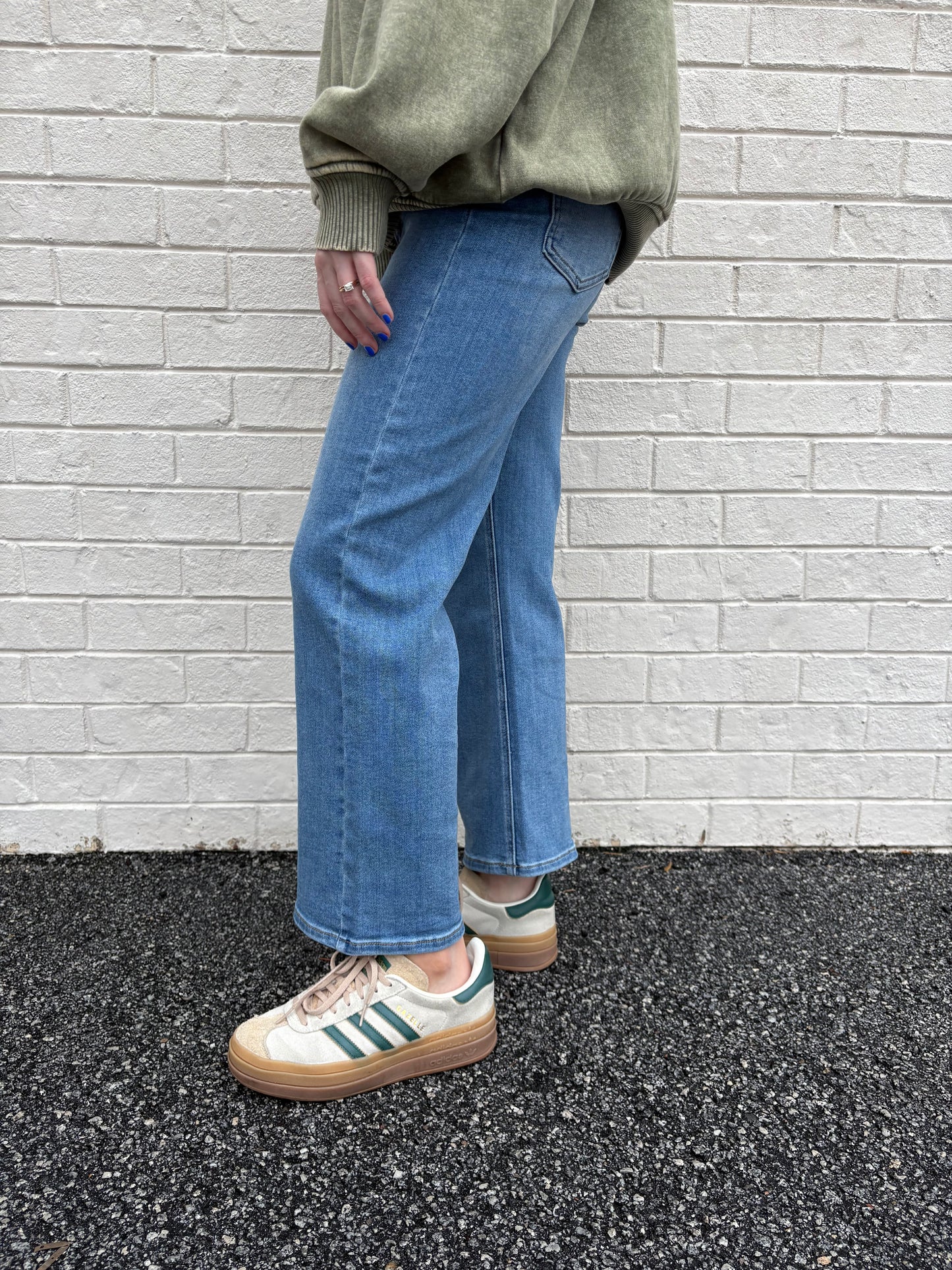 Slim Wide Leg Denim