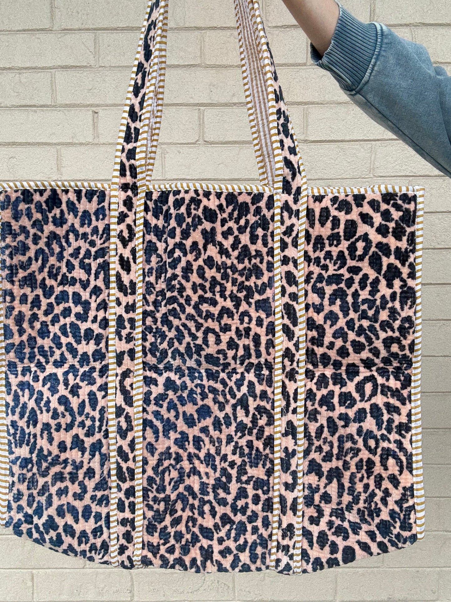 Leopard Quilted Tote Bag