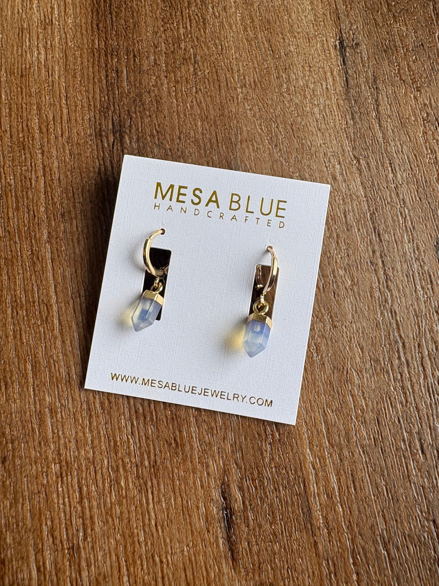 Opal Huggie Earring