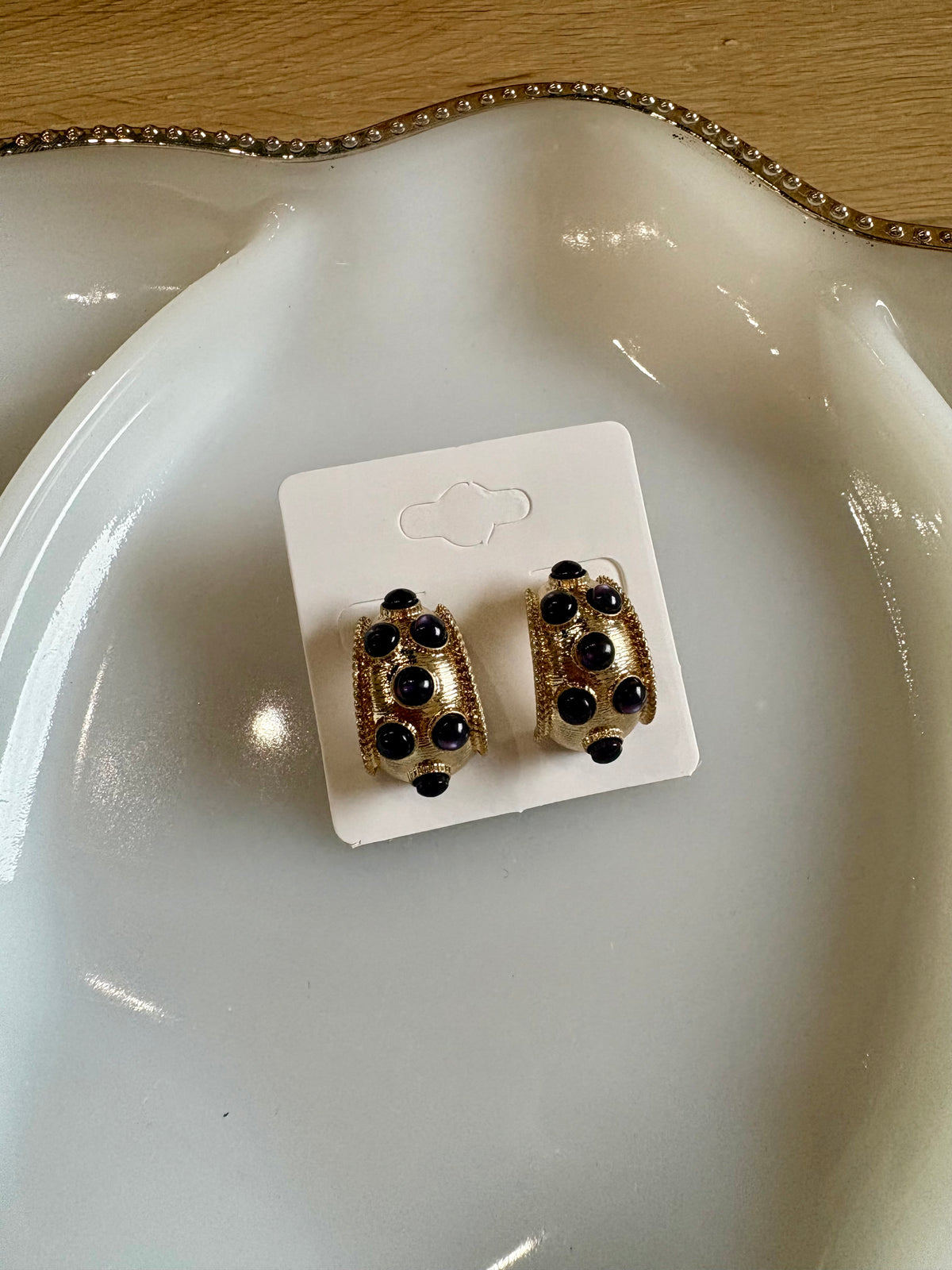Black Stud Earring