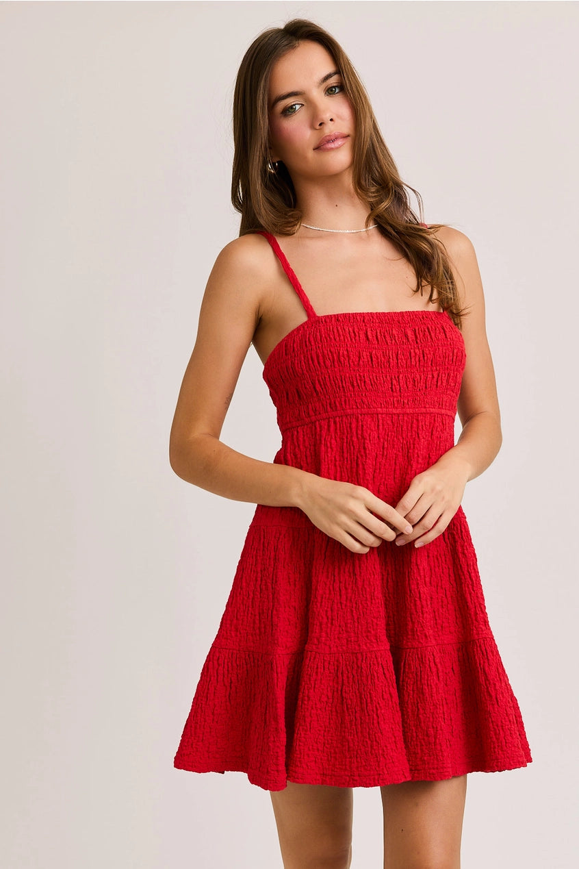 Phoebe Red Mini Dress