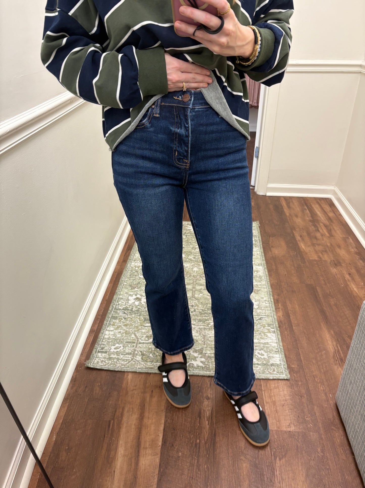 High Rise Crop Straight Denim