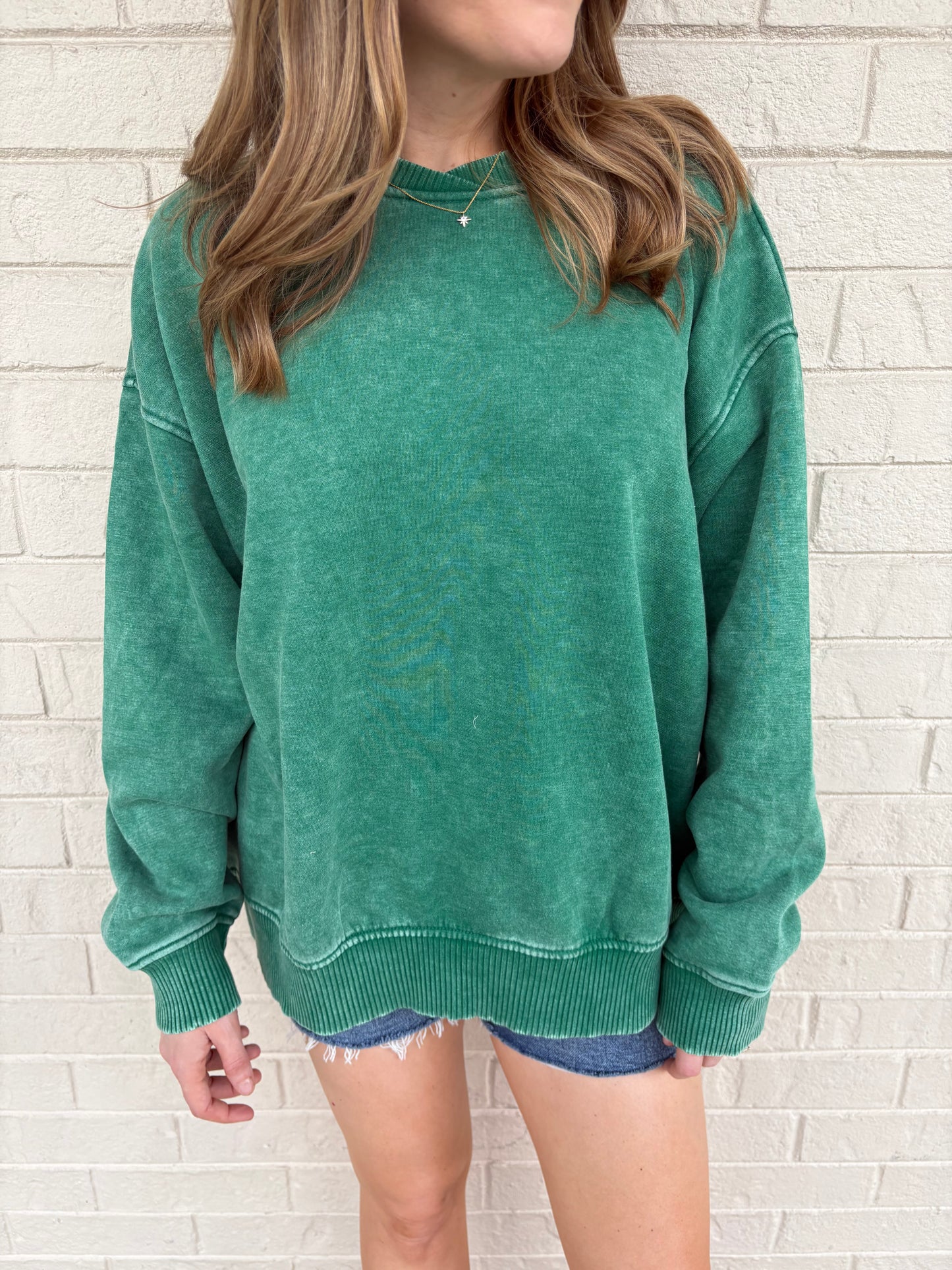 Nina Forest Washed Pullover