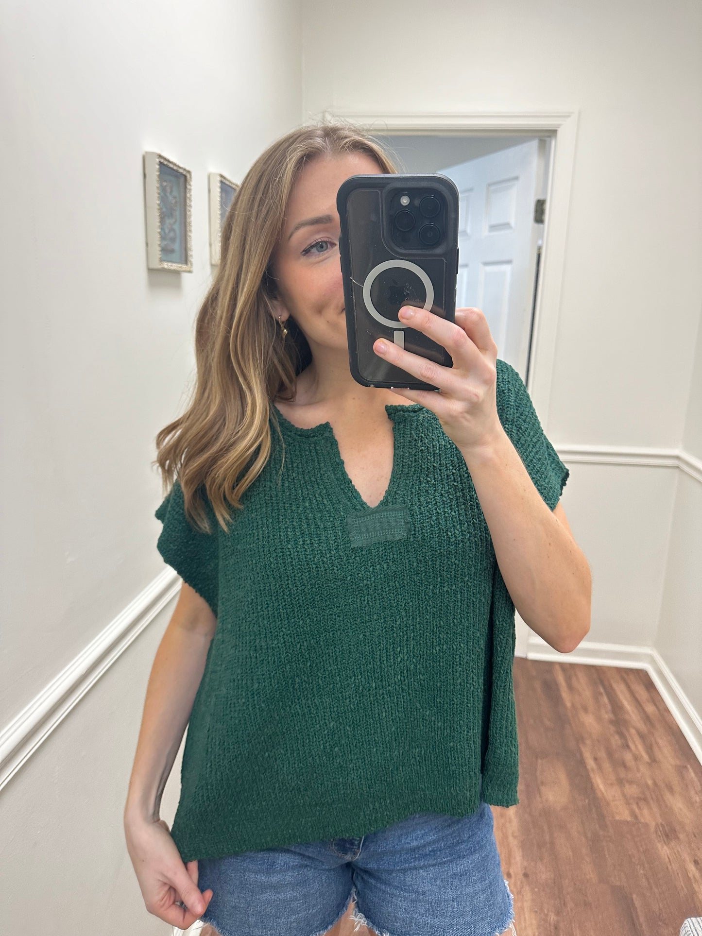 Jules Emerald Green Sweater Top