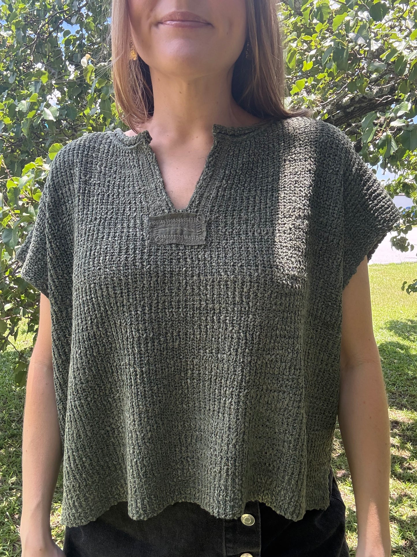 Jules Olive Sweater Top