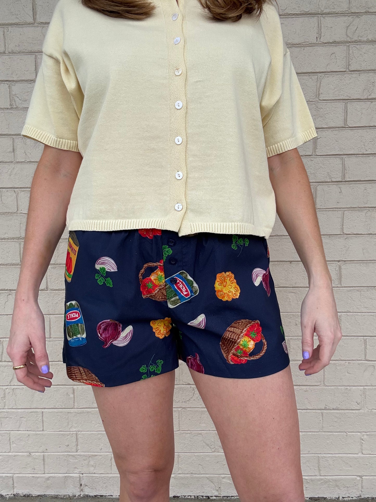 Grocery Print Shorts