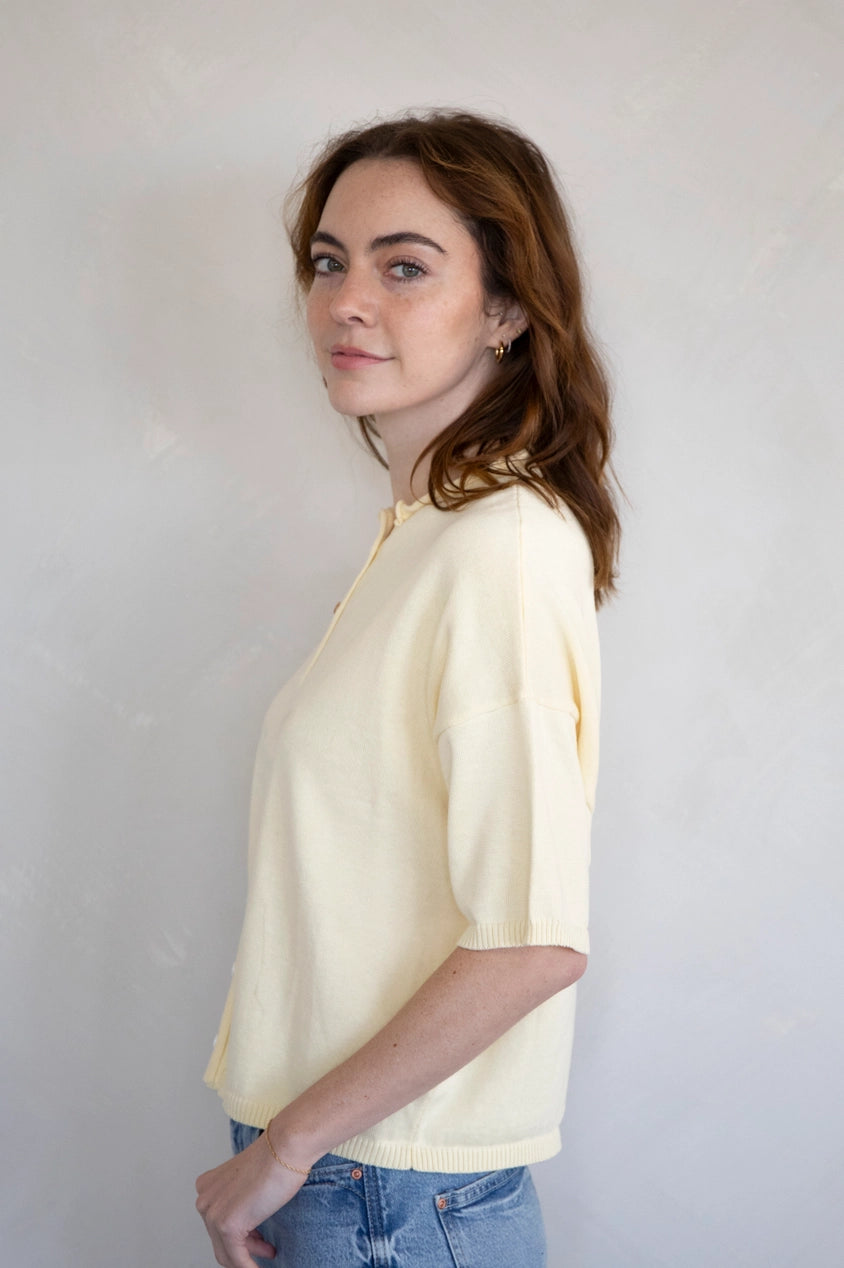 Logan Butter Yellow Cardigan