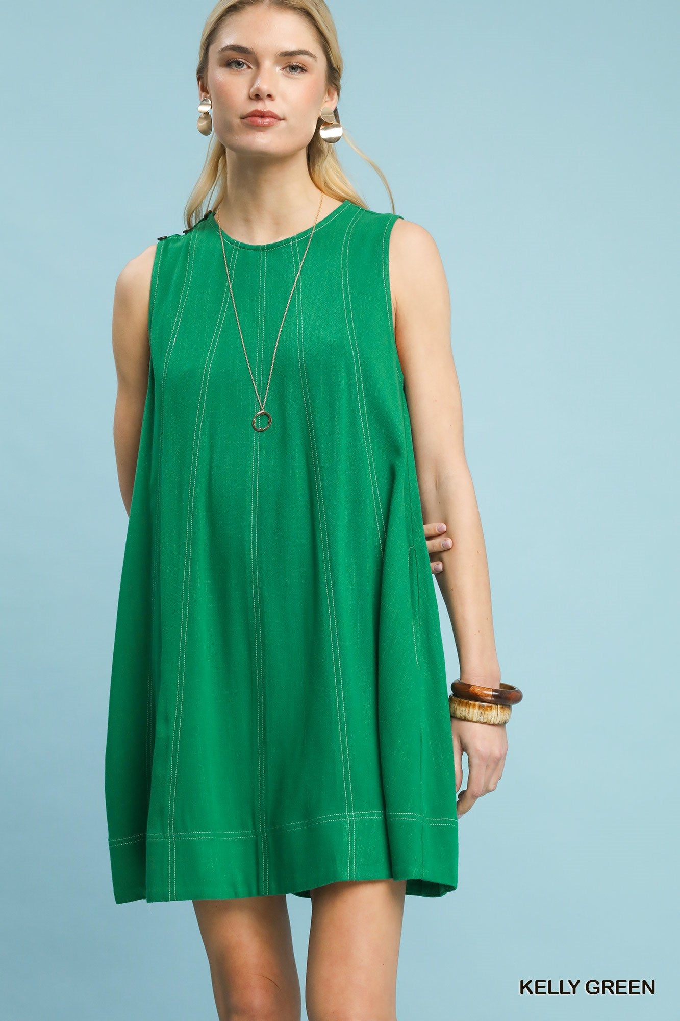 Azalea Green Mini Dress