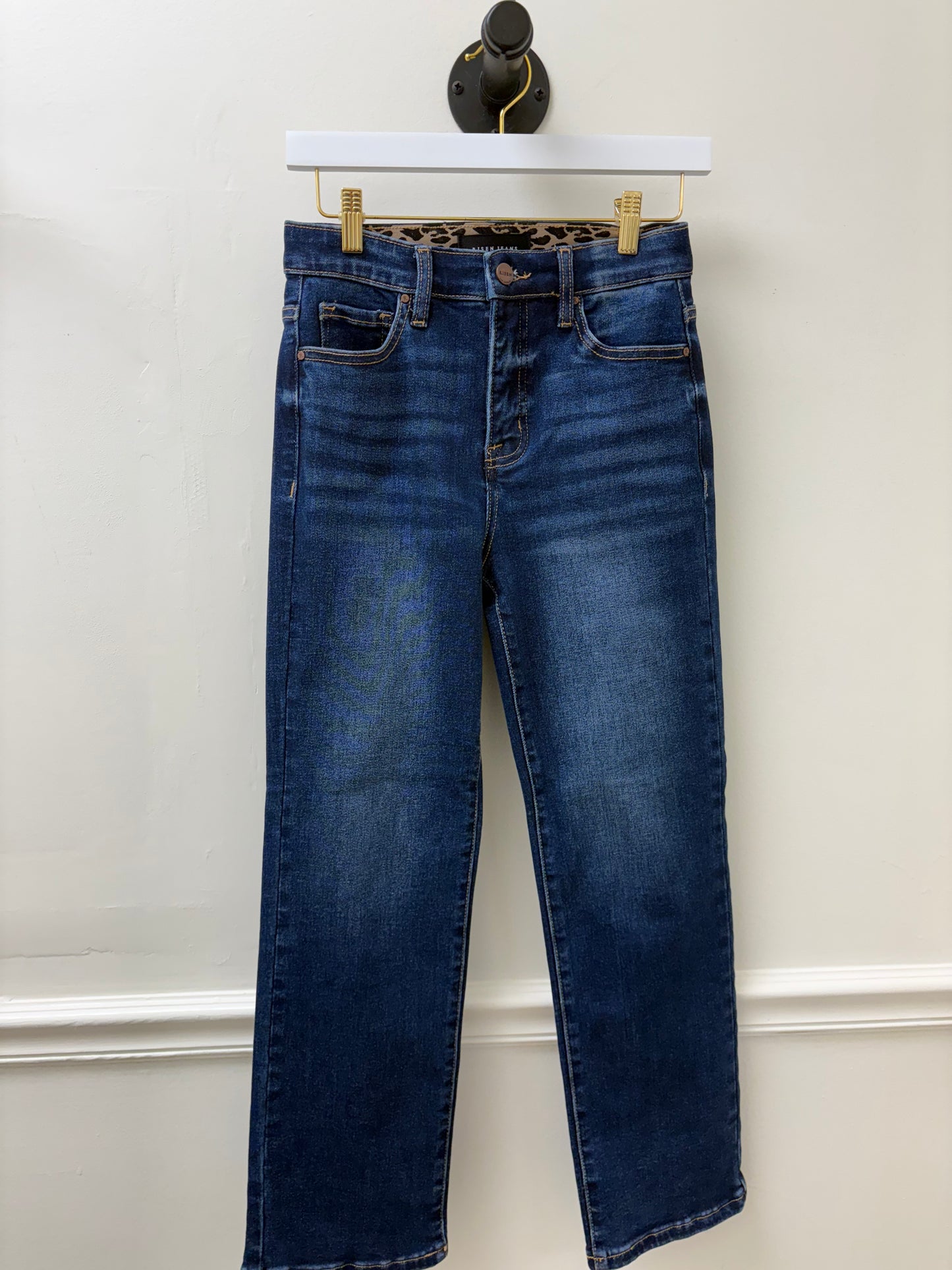High Rise Crop Straight Denim