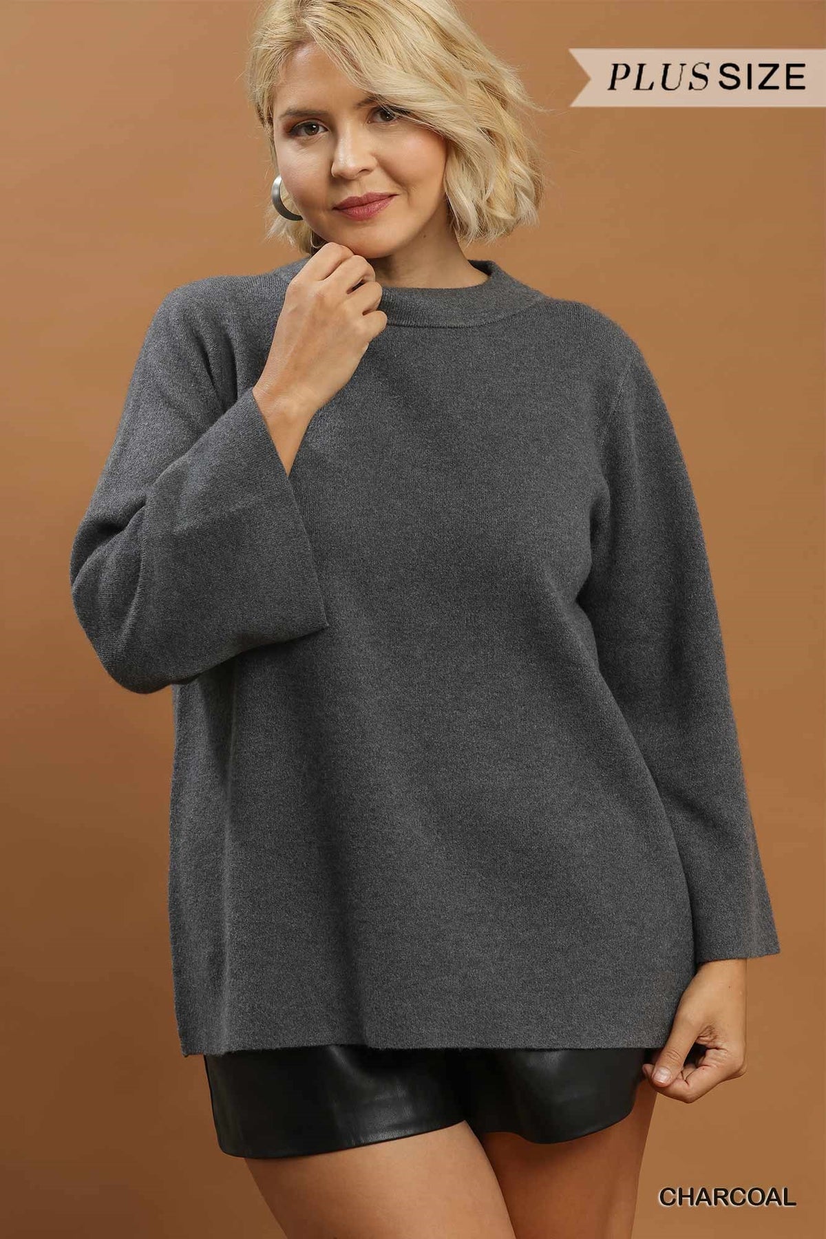 Charcoal Mockneck Sweater