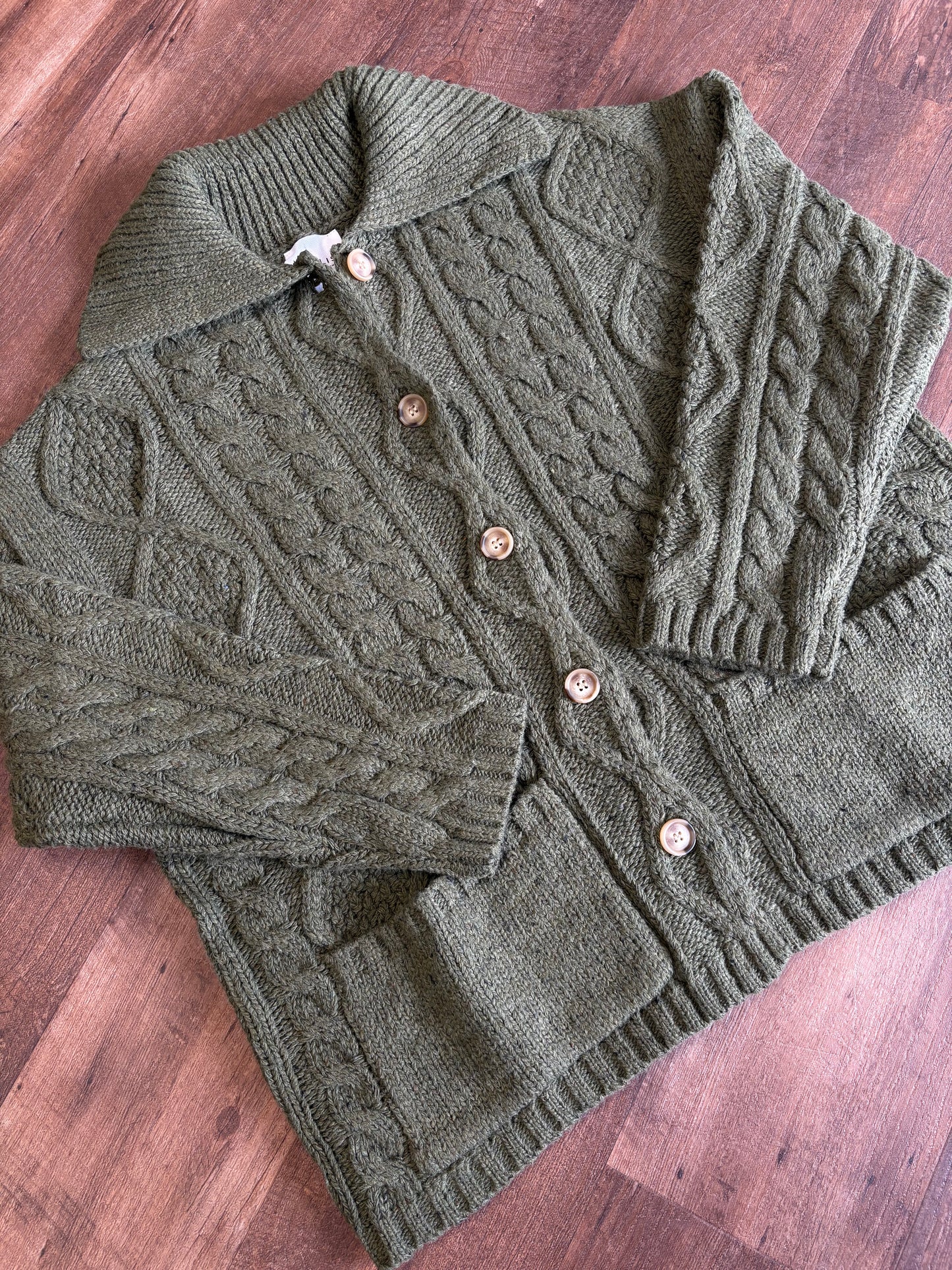 Clara Oversized Olive Cardigan