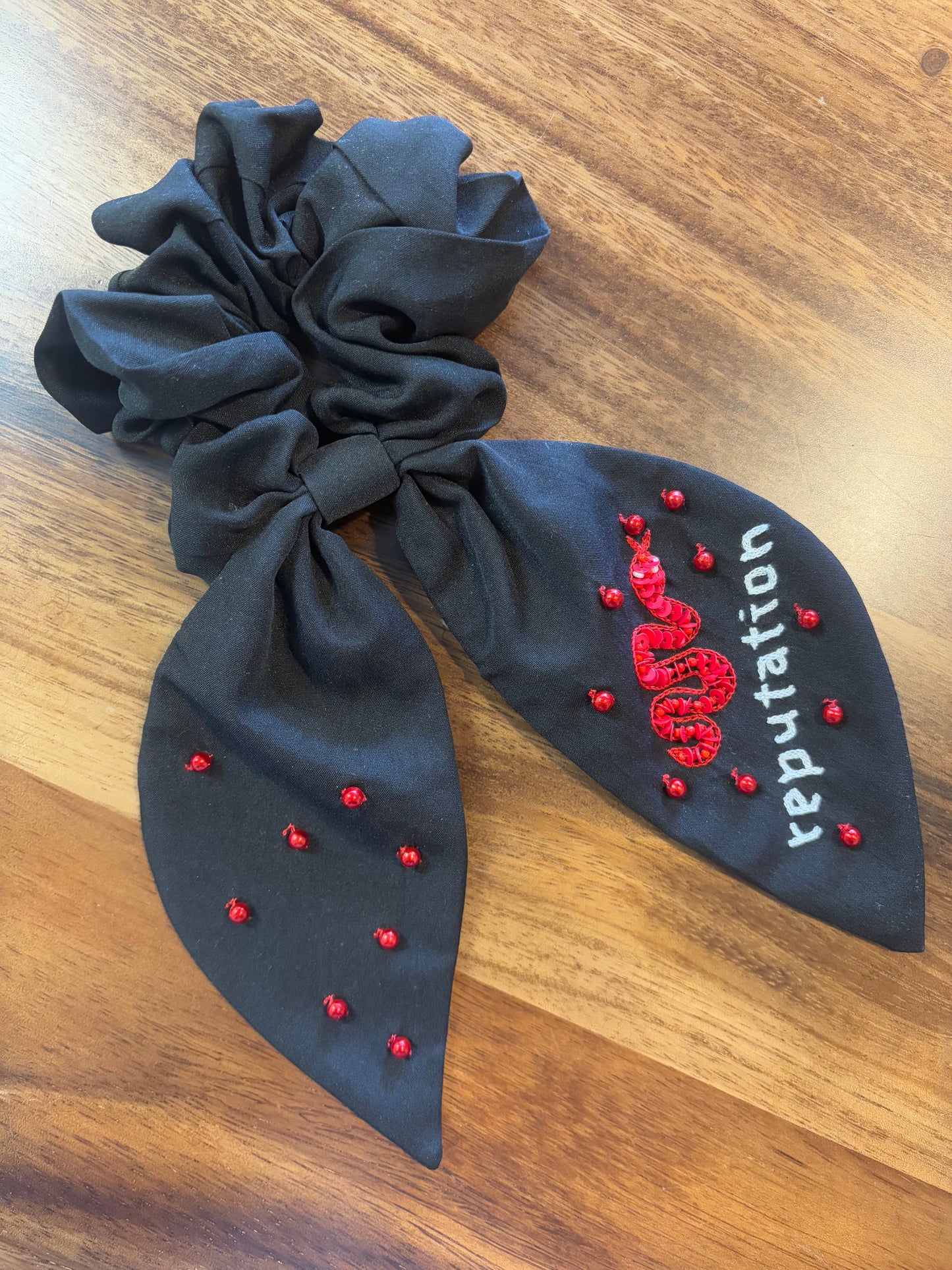 Rep Beaded Scrunchie