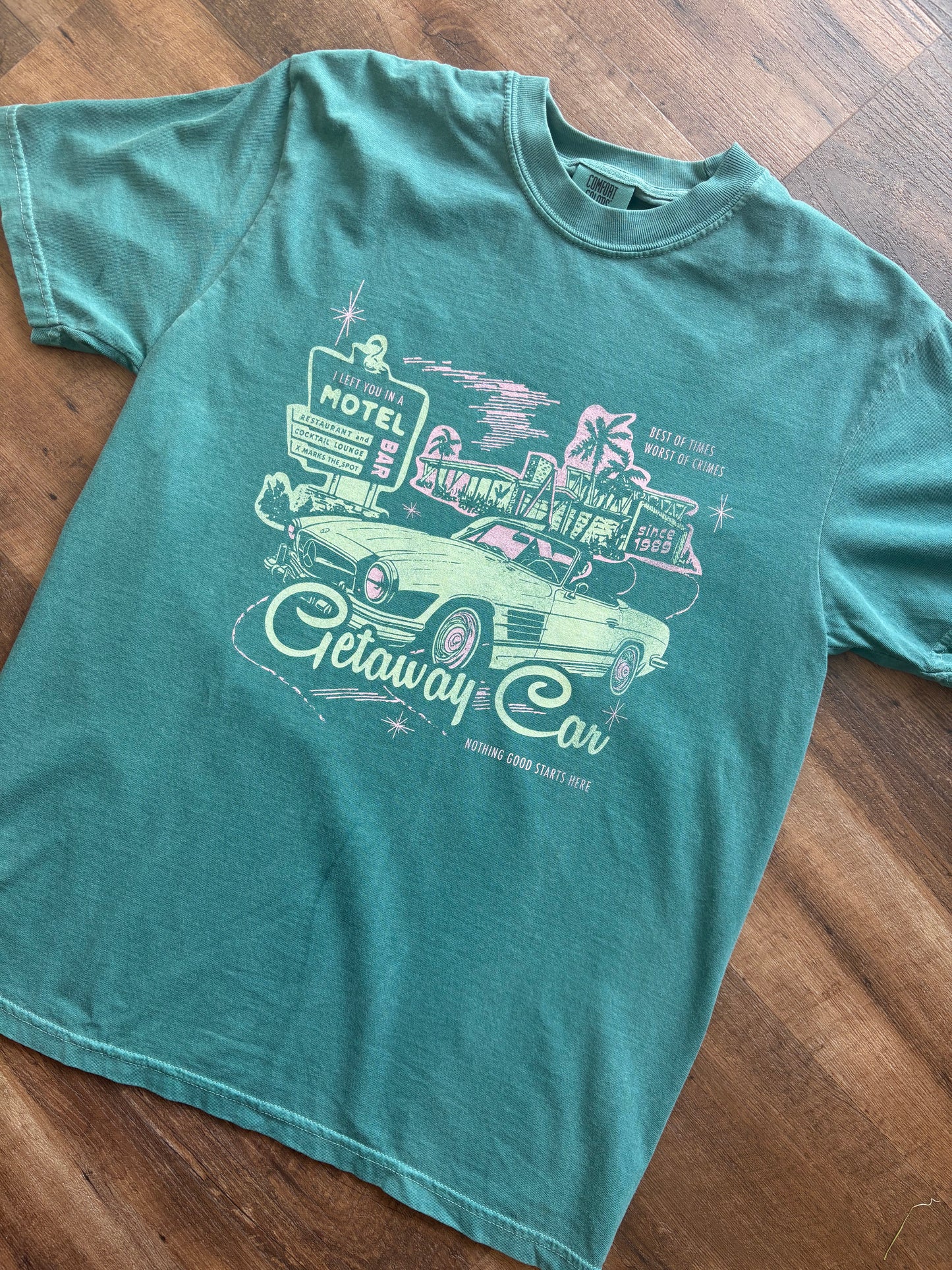 Getaway Car Green Tee