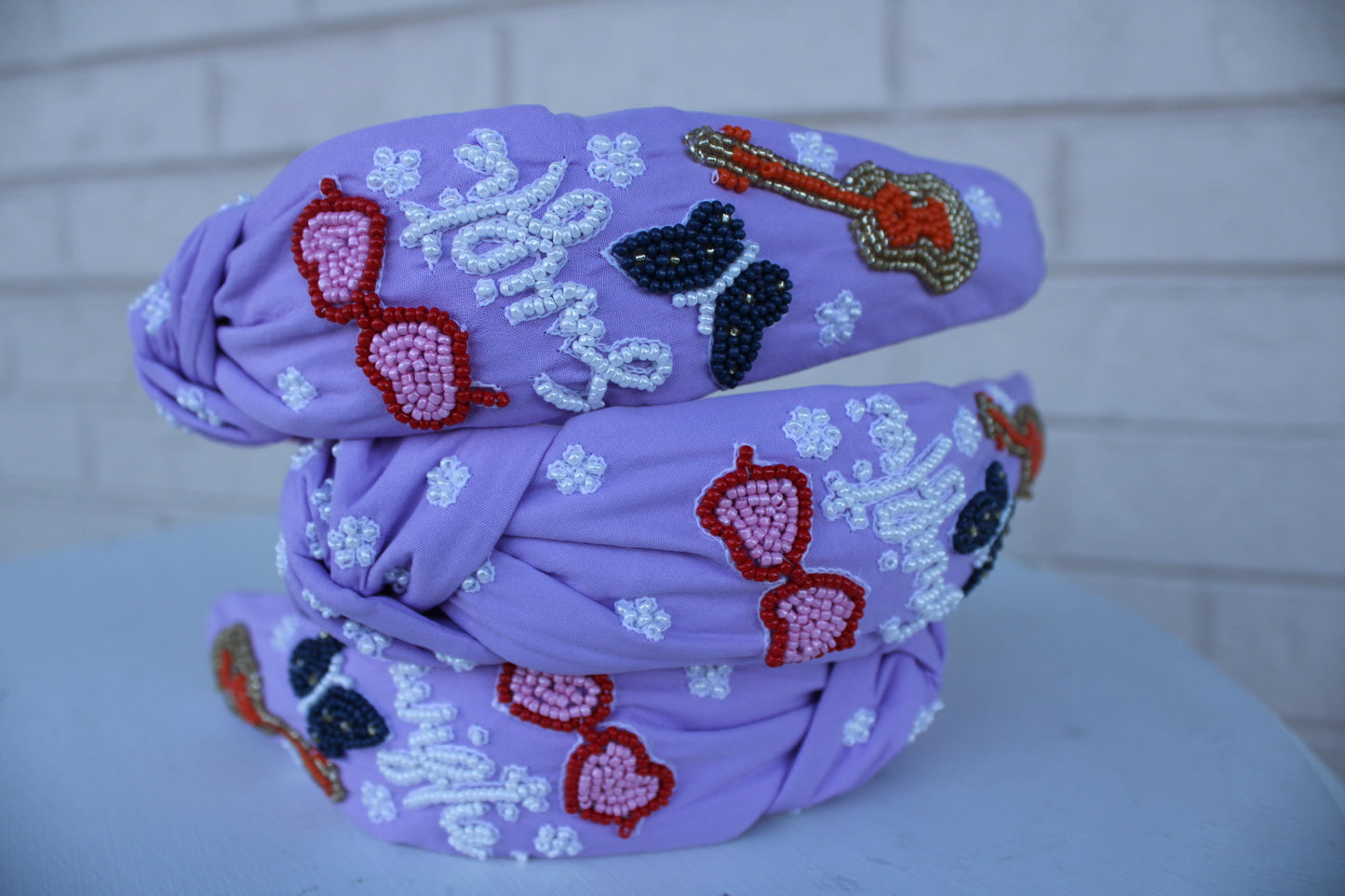 Purple Beaded Headband