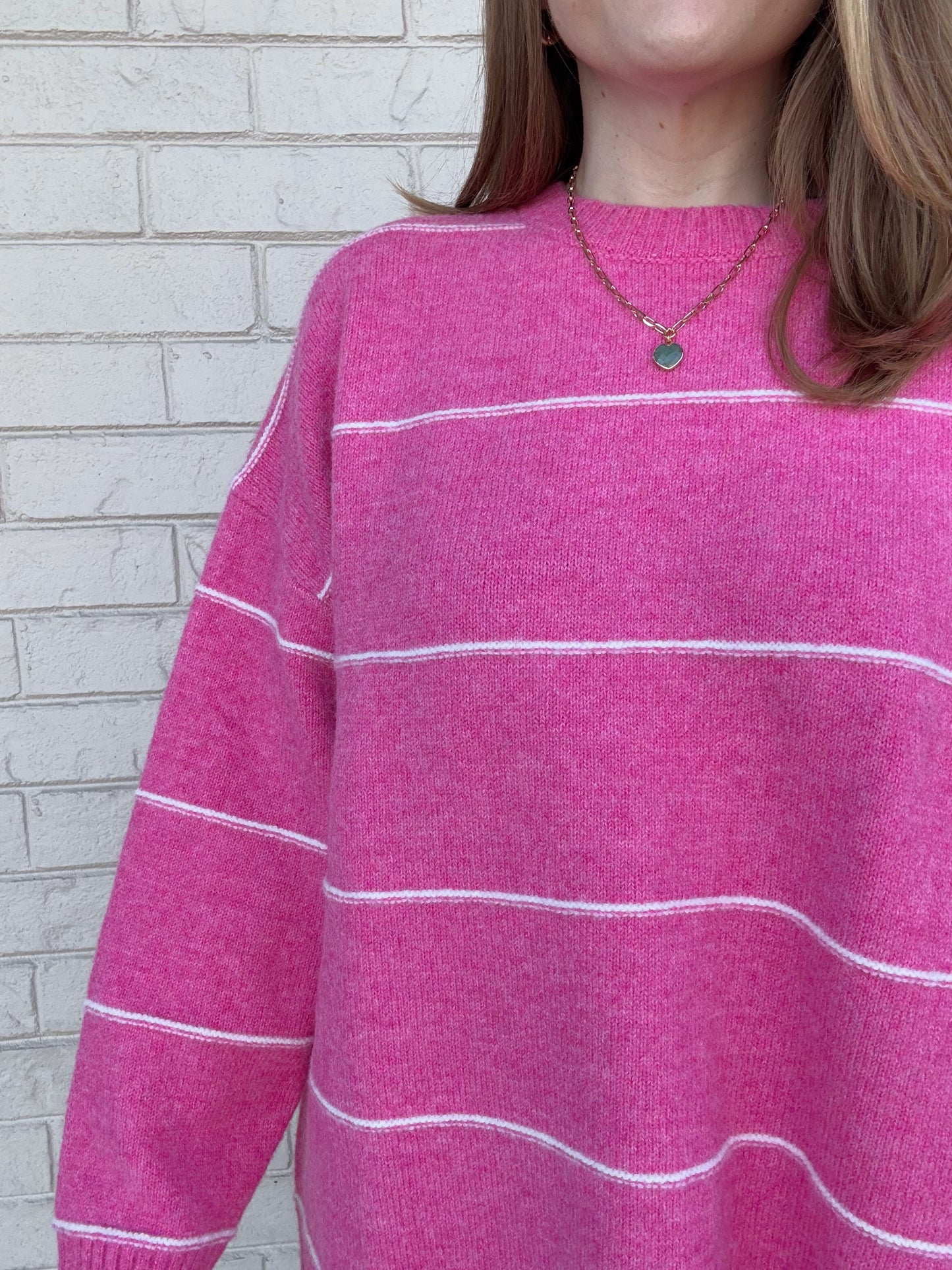 Pink Striped Sweater