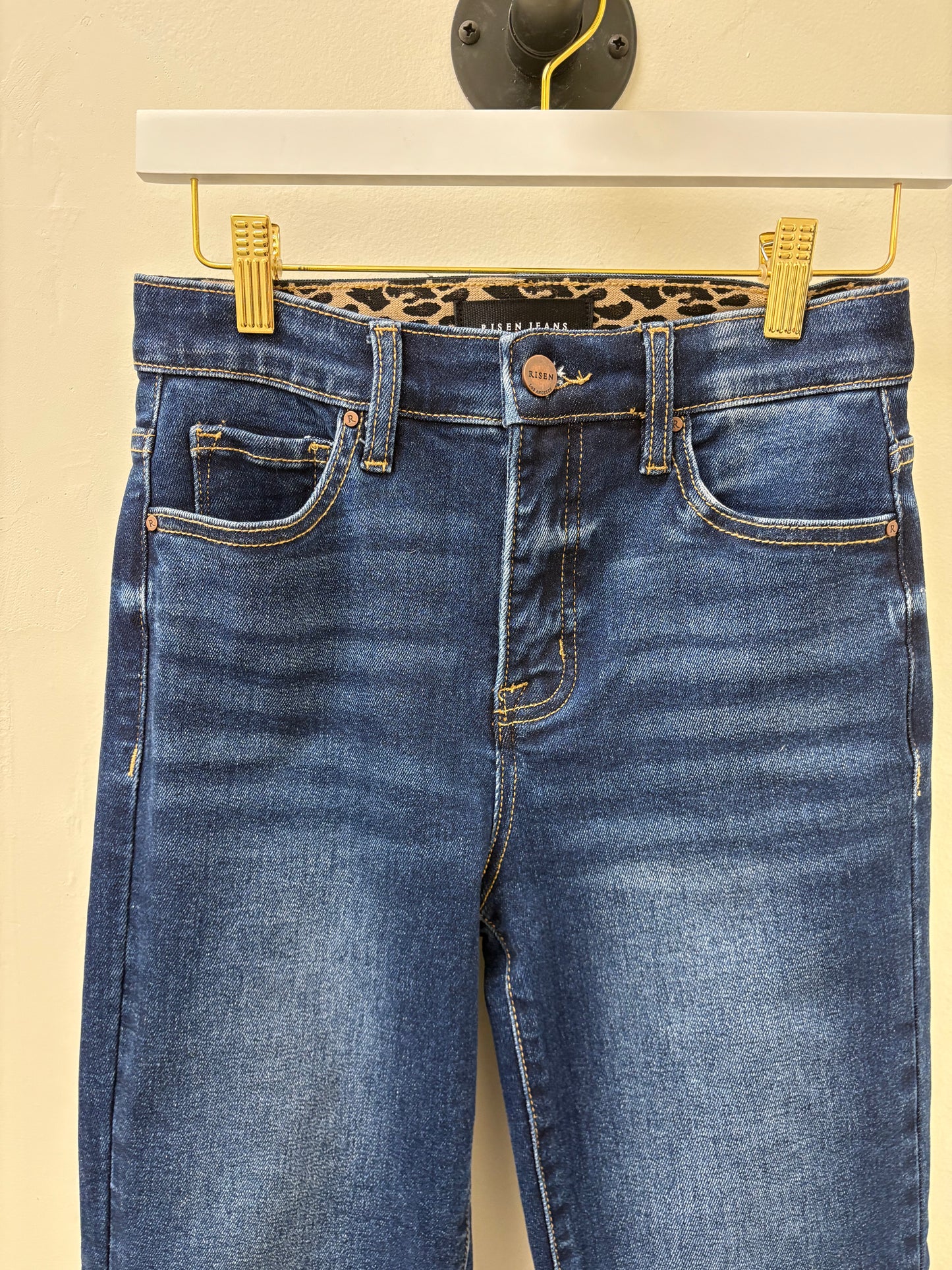 High Rise Crop Straight Denim