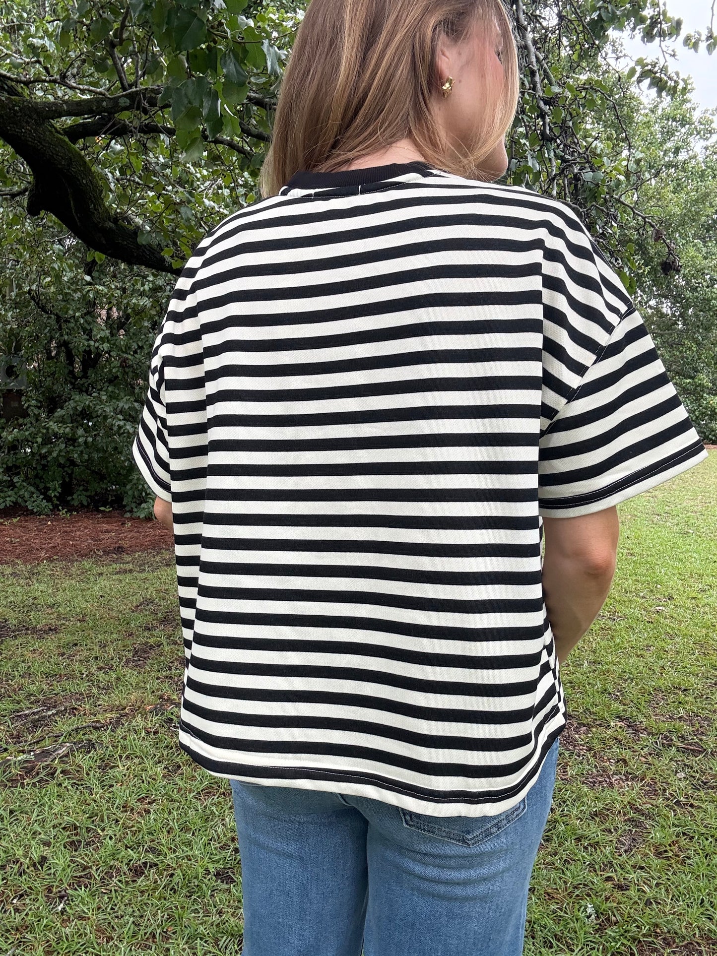 Brooke Striped Terry Top