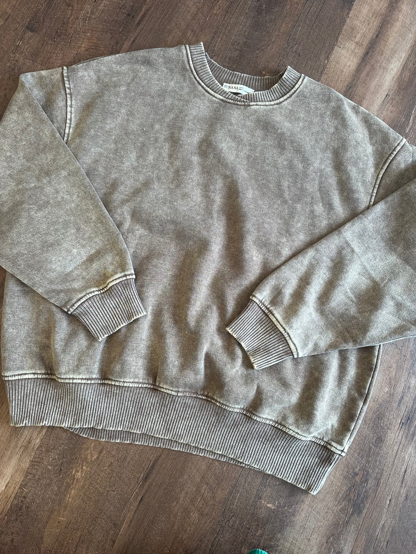 Nina Mocha Washed Pullover