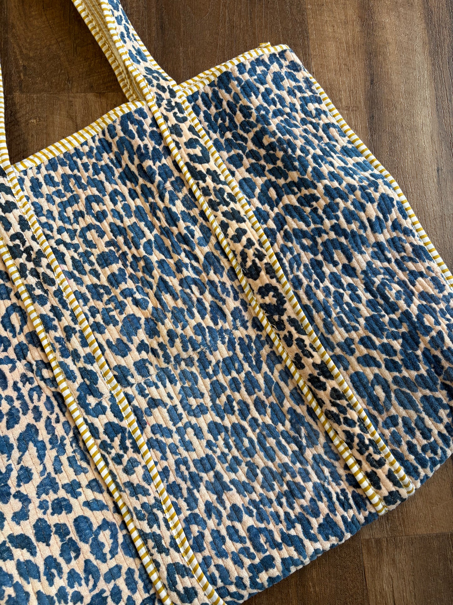 Leopard Quilted Tote Bag