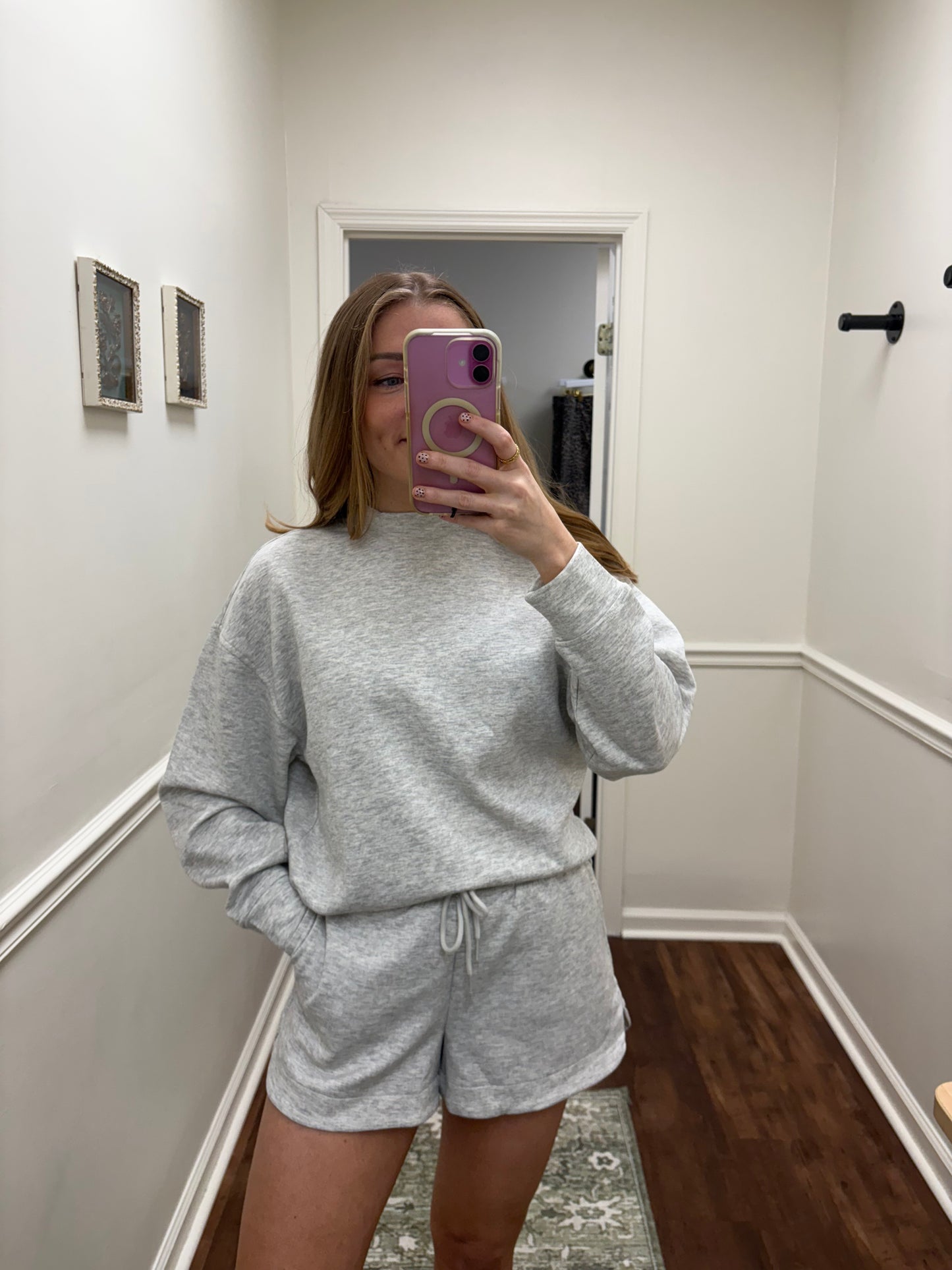 Grey Scuba Pullover Matching Set