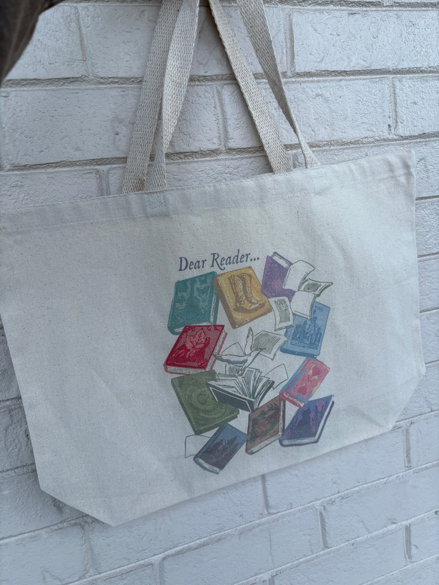 DOORBUSTER Dear Reader Canvas Tote