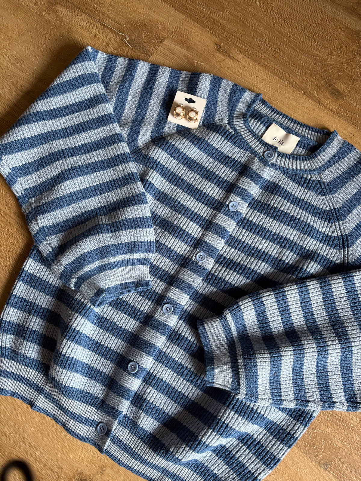 Shades of Blue Striped Cardigan