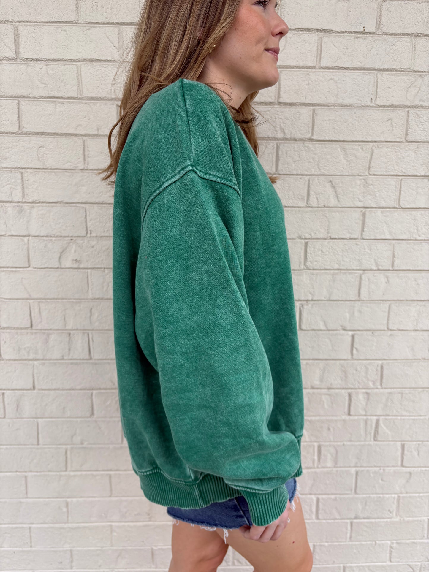 Nina Forest Washed Pullover