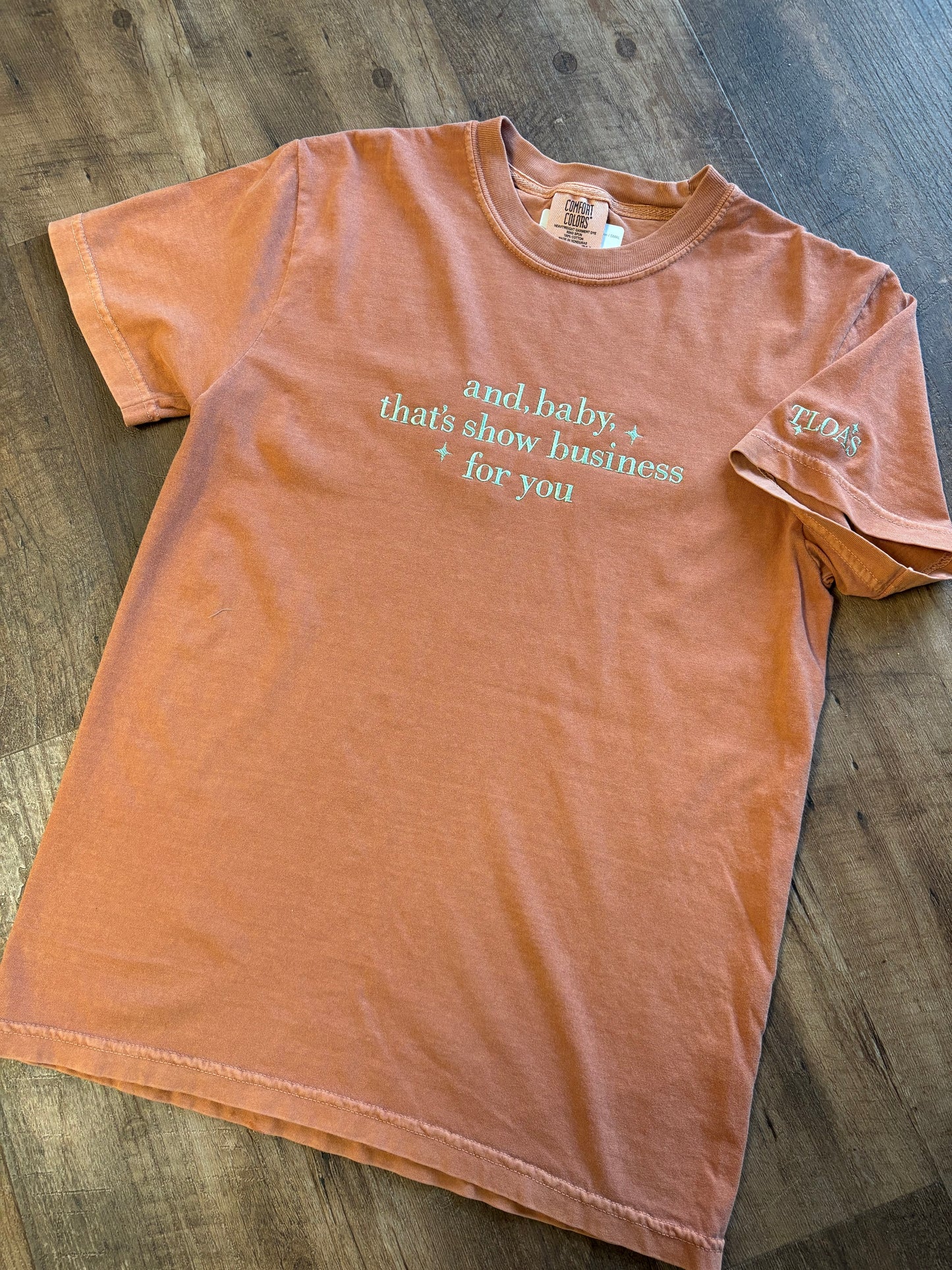 Show Business Rust Embroidered Tee