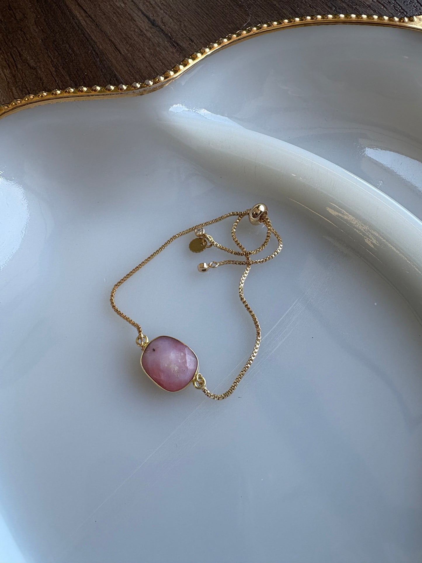 Pink Opal Adjustable Bracelet
