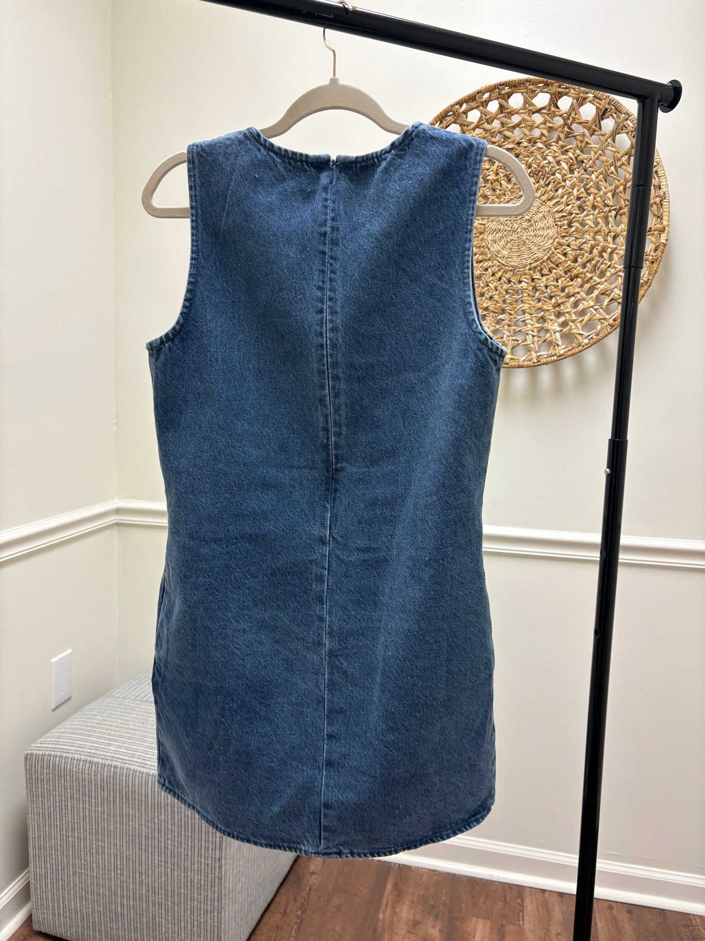 Harper Embroidered Denim Dress