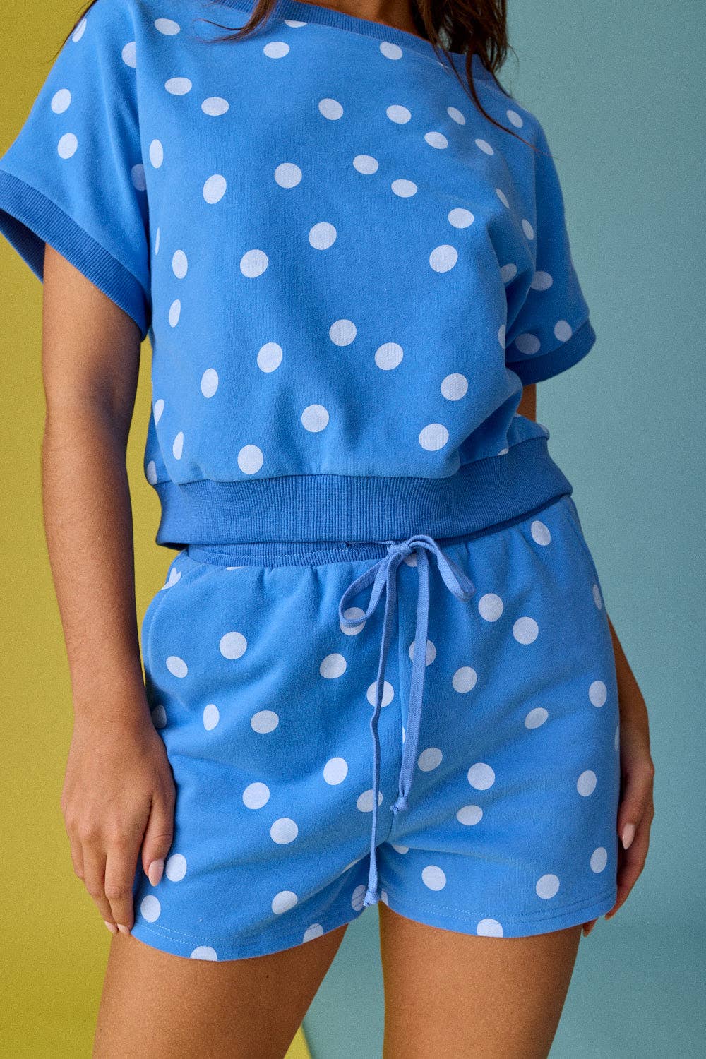Blue Dottie Matching Set