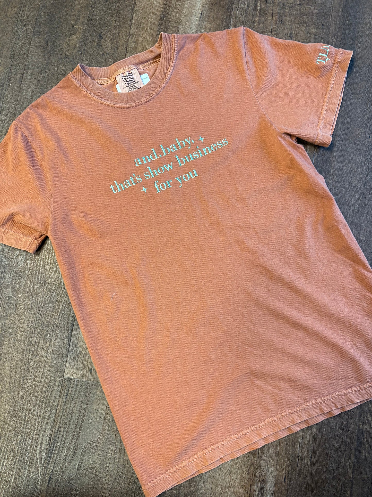Show Business Rust Embroidered Tee