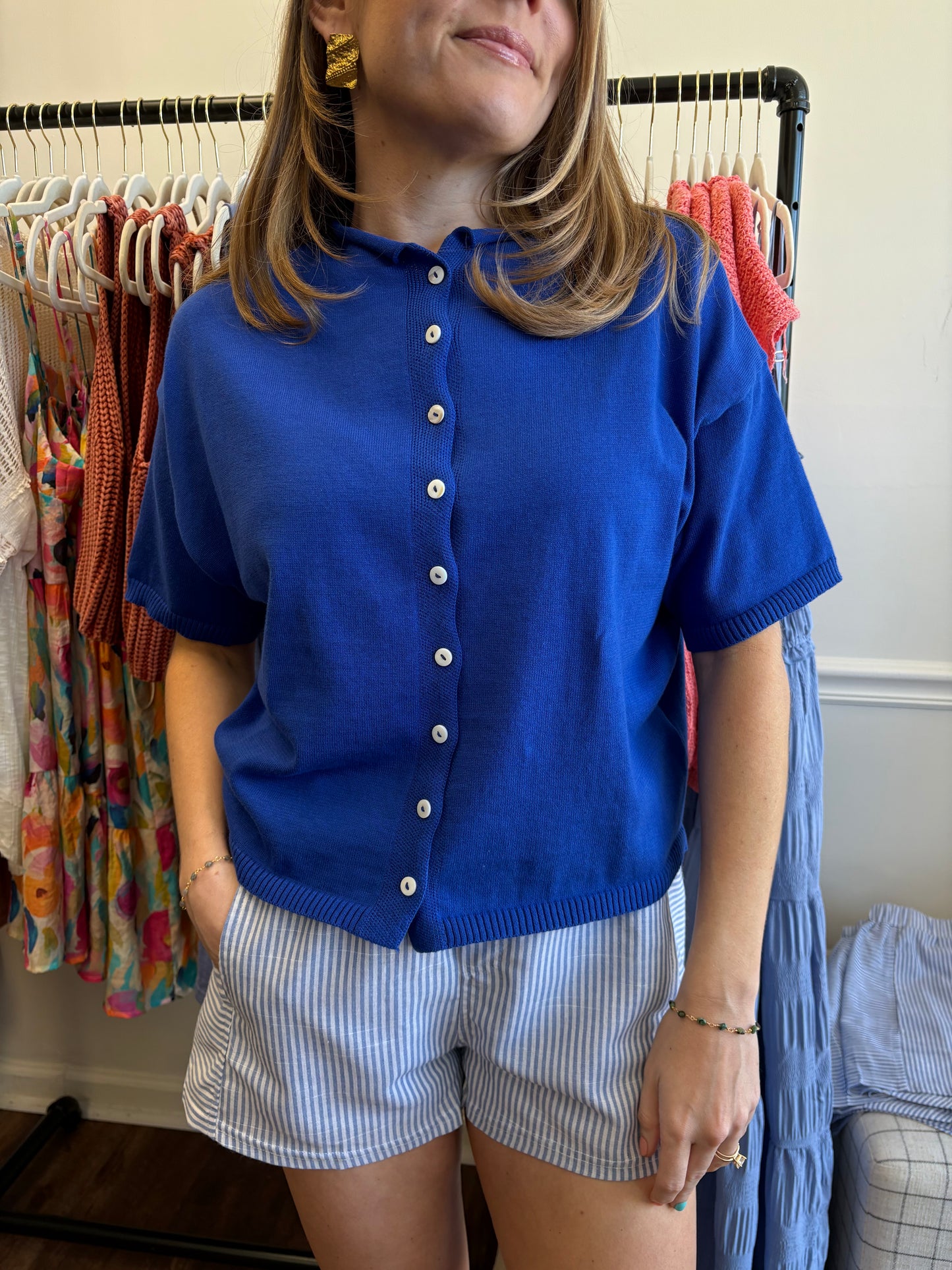 Logan Cobalt Blue Cardigan