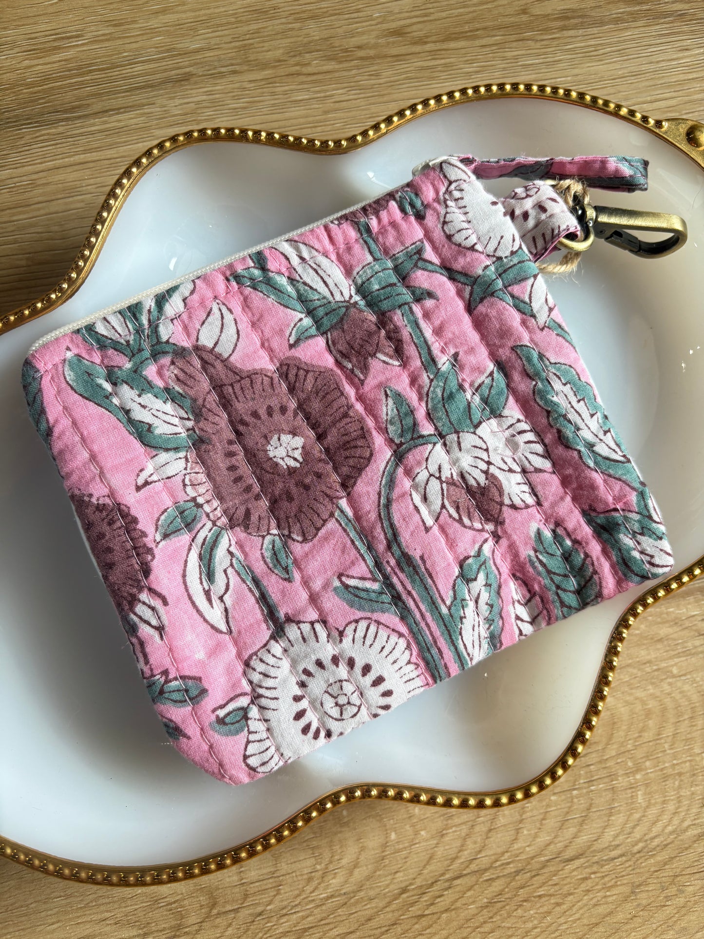 Mini Quilted Zipper Pouches