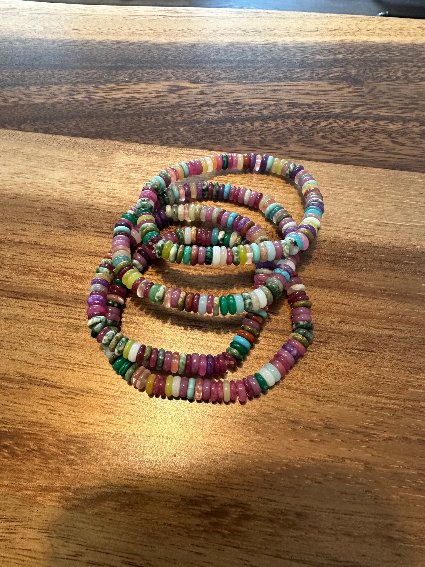 Gemstone Disc Bracelet