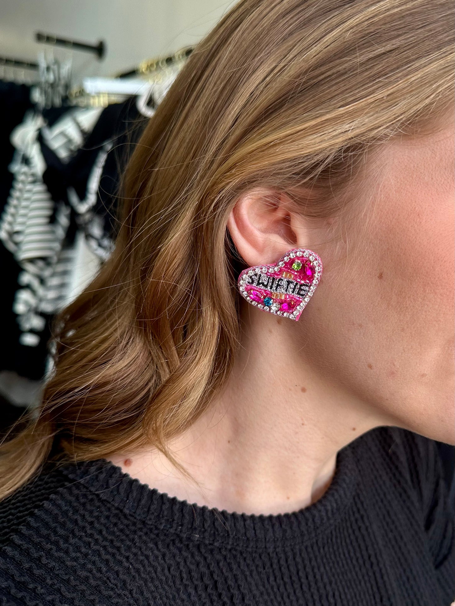 Pink Beaded Studs
