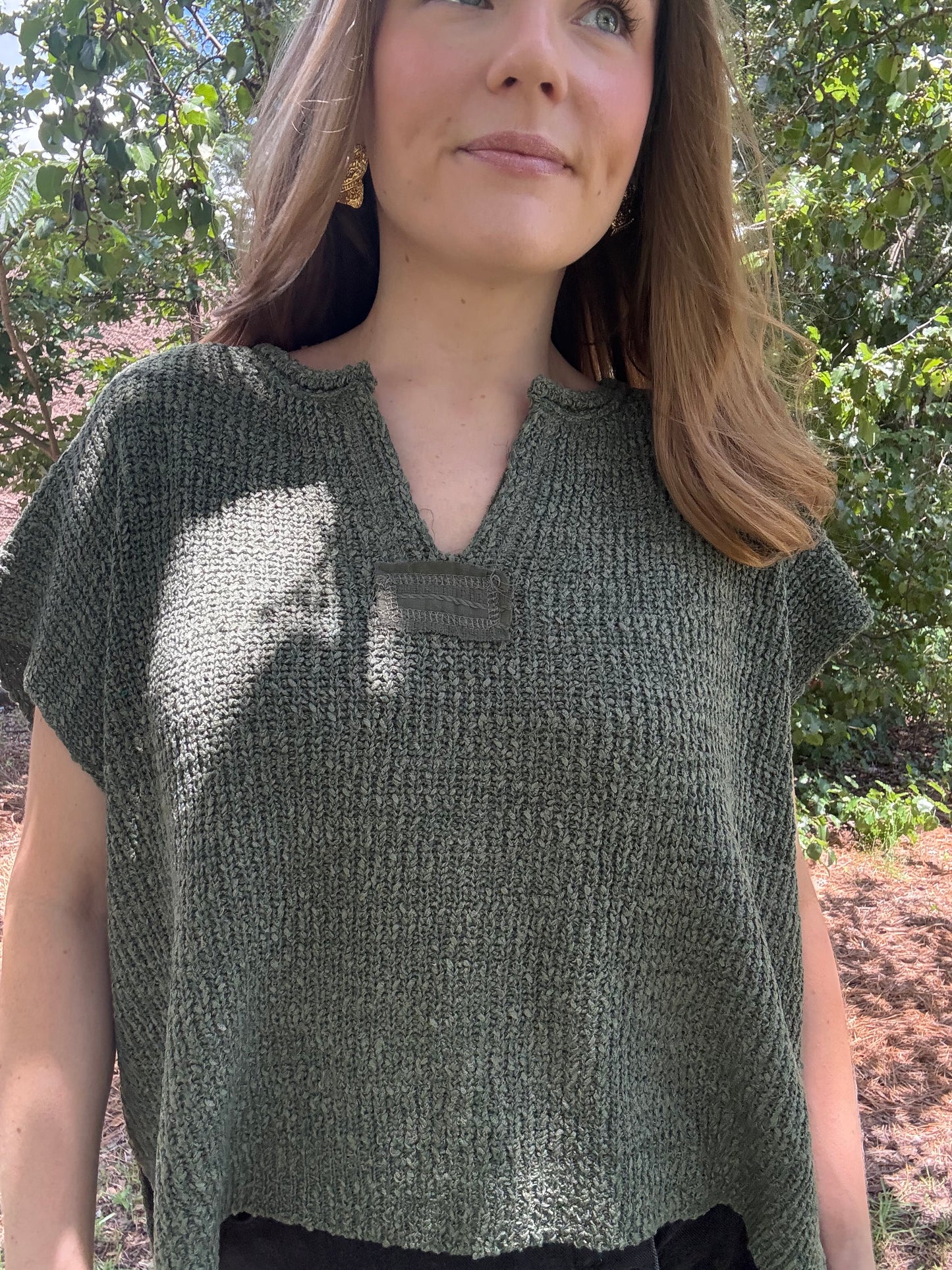 Jules Olive Sweater Top
