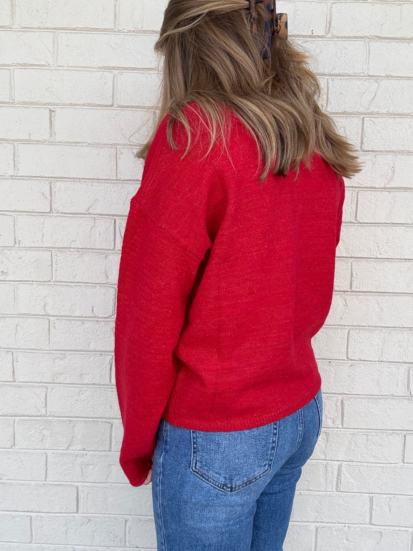 Jacie Red Cardigan